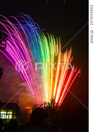 夜空に広がる花火 107643002