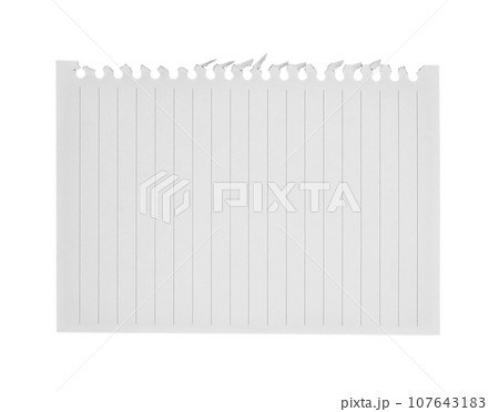 striped notebook paper isolated on white background 107643183