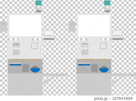 セミセルフレジのイメージイラスト 107643984