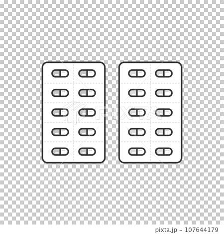 錠剤のイラスト　おくすり 107644179