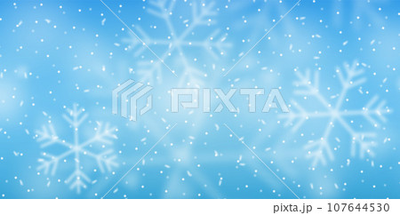 3D Christmas Background with Falling Snowflakes 3D Christmas Background with Falling Snowflakes 107644530