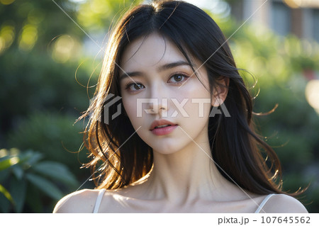 女性のポートレート 街中 グリーンボケ(AI生成画像) 女性のポートレート 街中 グリーンボケ(AI生成画像) 107645562