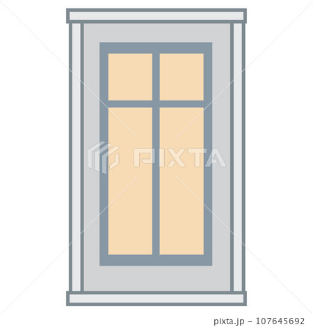 Rectangular colored window for home isolated on...のイラスト素材 [107645692 ...
