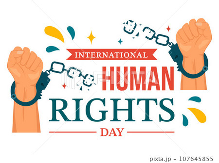 International Human Rights Day Vector Illustration on 10 December with Hand Breaks the Chain for Diverse Races People United for Freedom and Peace International Human Rights Day Vector Illustration on 10 December with Hand Breaks the Chain for Diverse Races People United for Freedom and Peace 107645855