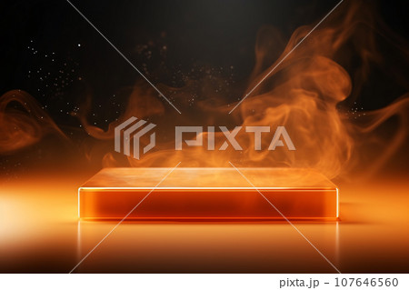 Abstract Smoke Pedestal Product Presentation 3D Rendering 107646560
