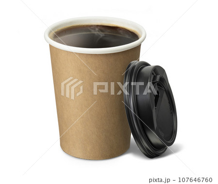 紙コップに入ったコーヒー 107646760