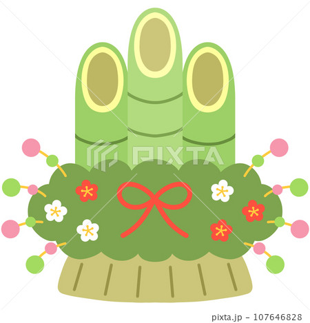 ゆるかわいい門松 107646828