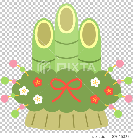 ゆるかわいい門松 107646828