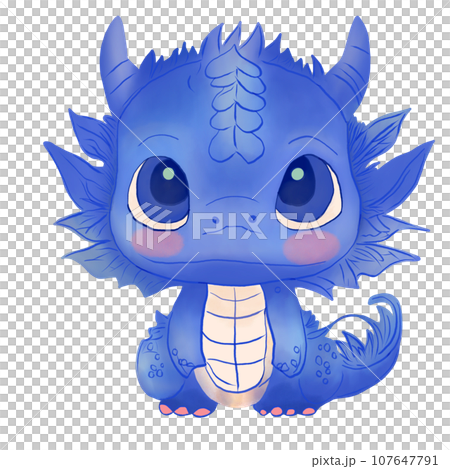 Mini blue dragon 107647791