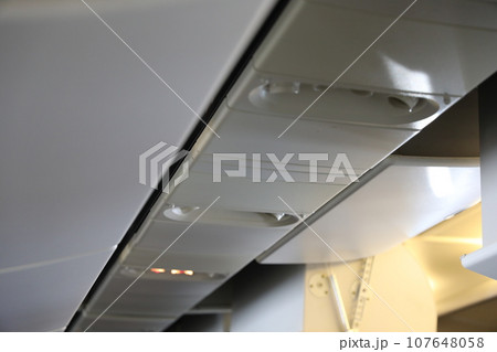 Interior of a jet aircraft. 107648058