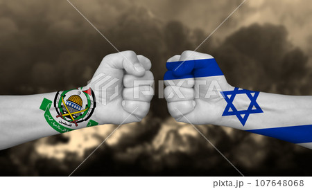Israel against Hamas, two fists clash in the conflict 107648068