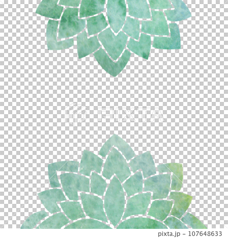 Silhouettes of turquoise stylized flowers 107648633