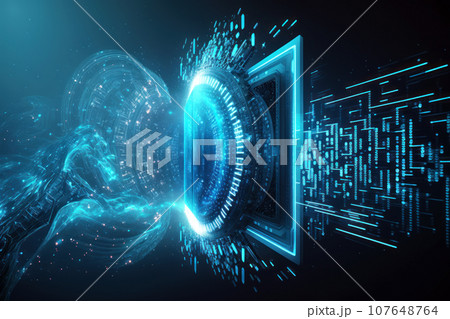 Abstract background with artificial intelligence. Abstract background with artificial intelligence. 107648764