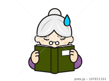 本が読みにくいおばあさん 107651101