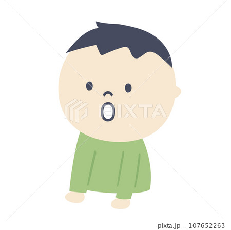 見下ろす男の子のイラスト 見下ろす男の子のイラスト 107652263
