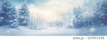 winter road colors, demonstrating the beauty of falling snow and the comfort of the winter holiday season. 107655356