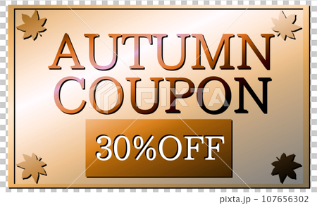 Stylish coupon illustration [Autumn sale coupon] [30% OFF] 107656302