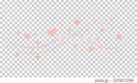 バレンタインに使えるピンクのハートのベクター背景画像	 107657266