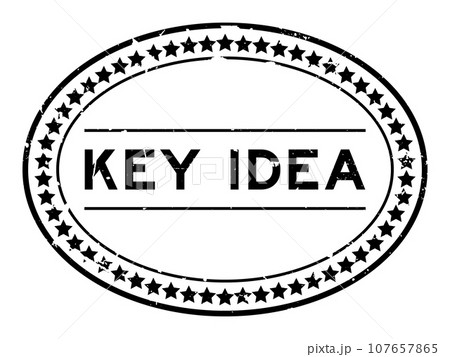 Grunge black key idea word oval rubber seal stamp on white background Grunge black key idea word oval rubber seal stamp on white background 107657865