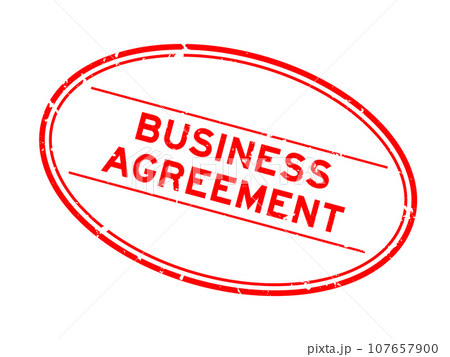 Grunge red business agreement word oval rubber seal stamp on white background Grunge red business agreement word oval rubber seal stamp on white background 107657900