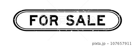 Grunge black for sale word rubber seal stamp on white background 107657911