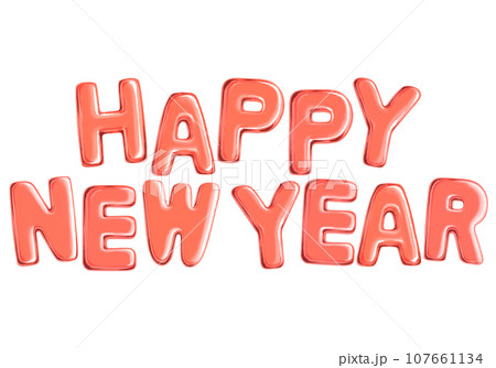 ハッピーニューイヤーのバルーン 107661134