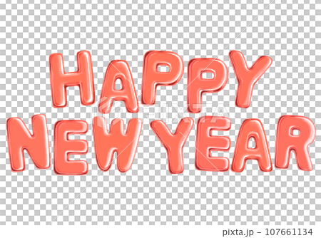 ハッピーニューイヤーのバルーン 107661134