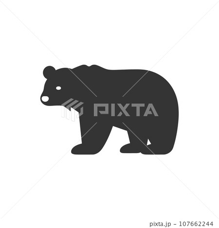 Brown bear icon 107662244