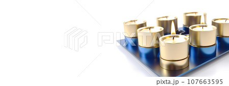 Hanukkah is a Jewish holiday, family religious traditional symbol of Judaism. 107663595