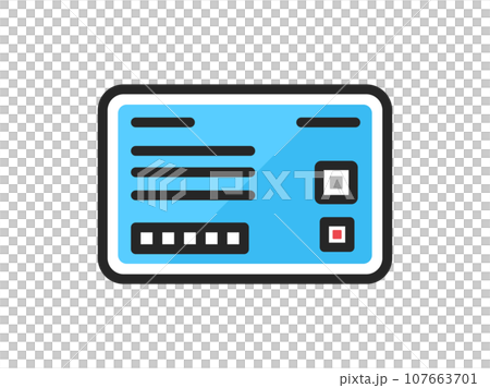 Illustration of insurance card icon Illustration of insurance card icon 107663701