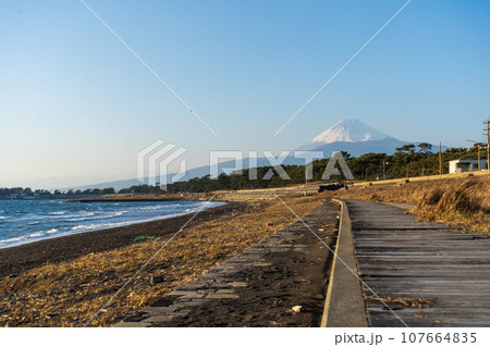 牛臥・島郷・志下海岸 富士山 牛臥・島郷・志下海岸 富士山 107664835