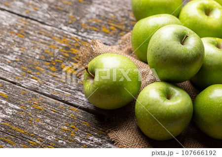 Fresh green apples Fresh green apples 107666192