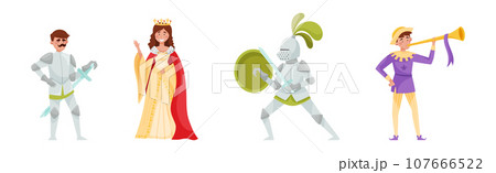 Medieval People Characters from European Middle Ages Period Vector Set Medieval People Characters from European Middle Ages Period Vector Set 107666522