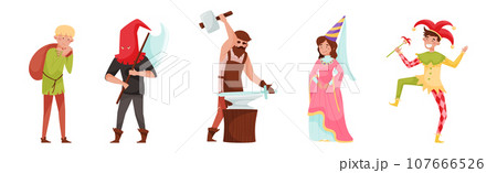 Medieval People Characters from European Middle Ages Period Vector Set Medieval People Characters from European Middle Ages Period Vector Set 107666526