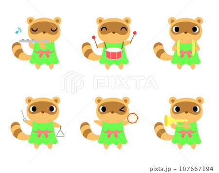 コンサートのタヌキ　アイコンセット 107667194