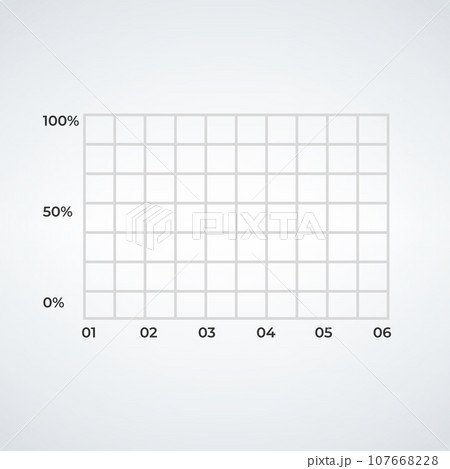 Graph grid paper with black lines, square. Stock vector illustration isolated on white background. 107668228