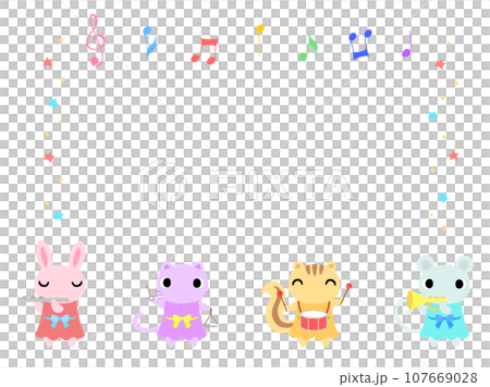 動物とコンサートのフレーム1 動物とコンサートのフレーム1 107669028