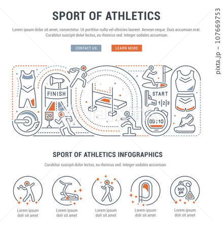 Vector Banner of the Sport of Athletics. 107669753