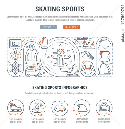 Vector Banner of the Skating Sports. Vector Banner of the Skating Sports. 107669792