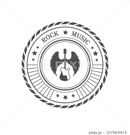 Logotype of Rock Music. 107669919