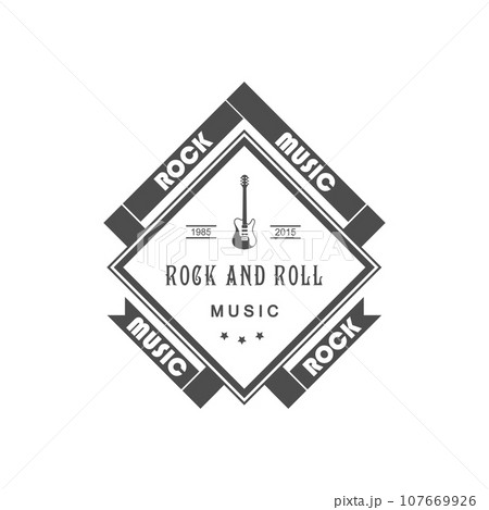 Musical Logotype of Rock and Roll. 107669926