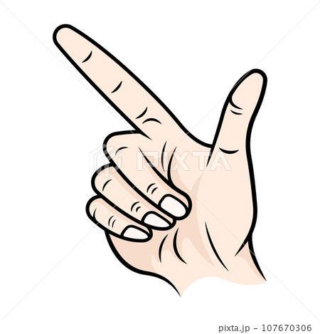 Vector illustration of hand Gesture 107670306