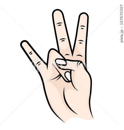 Vector illustration of hand Gesture 107670307