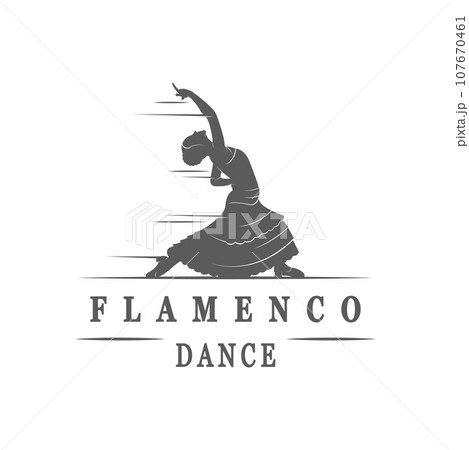 Spanish Dance Flamenco Logotype. 107670461