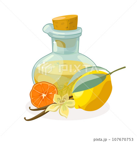 Illustration of aroma and spa accessories 107670753