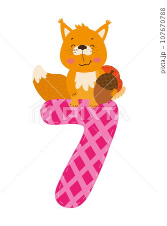 Number with an Animal Number with an Animal 107670788