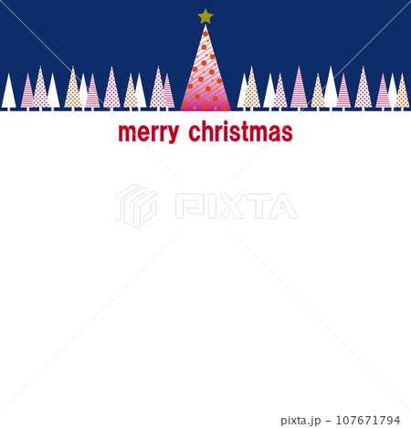 メリークリスマス クリスマスツリー ホワイトスペース メリークリスマス クリスマスツリー ホワイトスペース 107671794