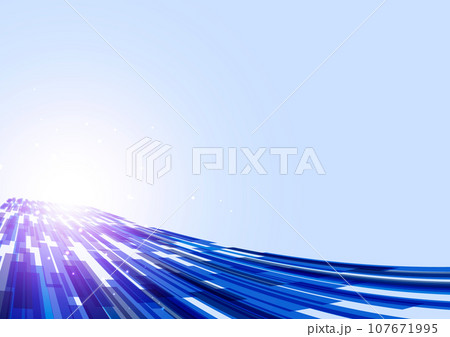 青のデジタルテクノロジー背景 青のデジタルテクノロジー背景 107671995