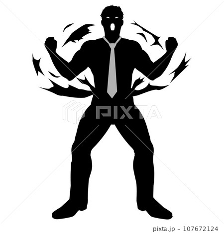 覚醒する男性ビジネスマン 107672124