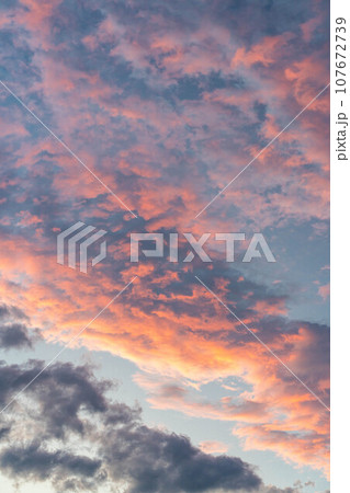 【空素材】朝焼け・夕焼け素材【長野県】 【空素材】朝焼け・夕焼け素材【長野県】 107672739